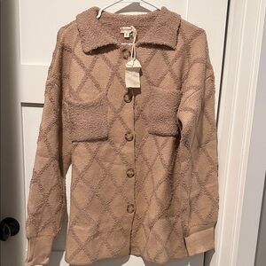 Hem and Thread Women's Tan Textured Jacket